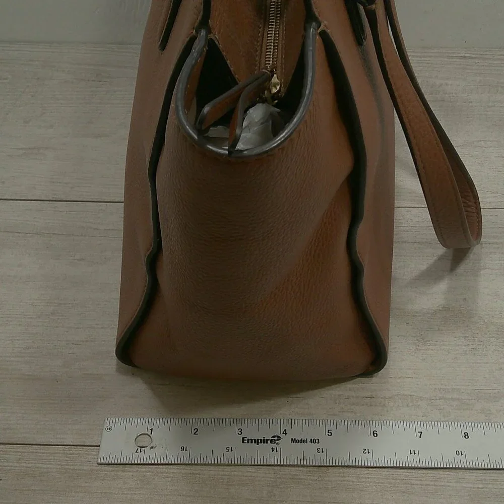 Kate Spade Jackson Satchel Gingerbread Minimalist Leather Bag Purse Pocketbook